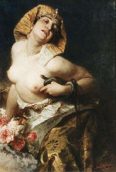Gyula Benczur Cleopatra France oil painting art